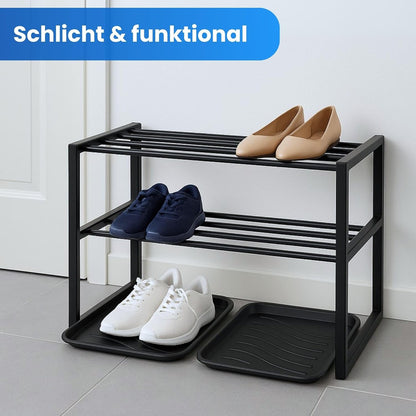 2er-Set Schuhabtropfschalen, Beige 50x38 cm 2
