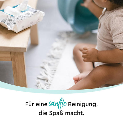Feuchte Toilettentücher, spülbar, 60 stück (12er Pack)