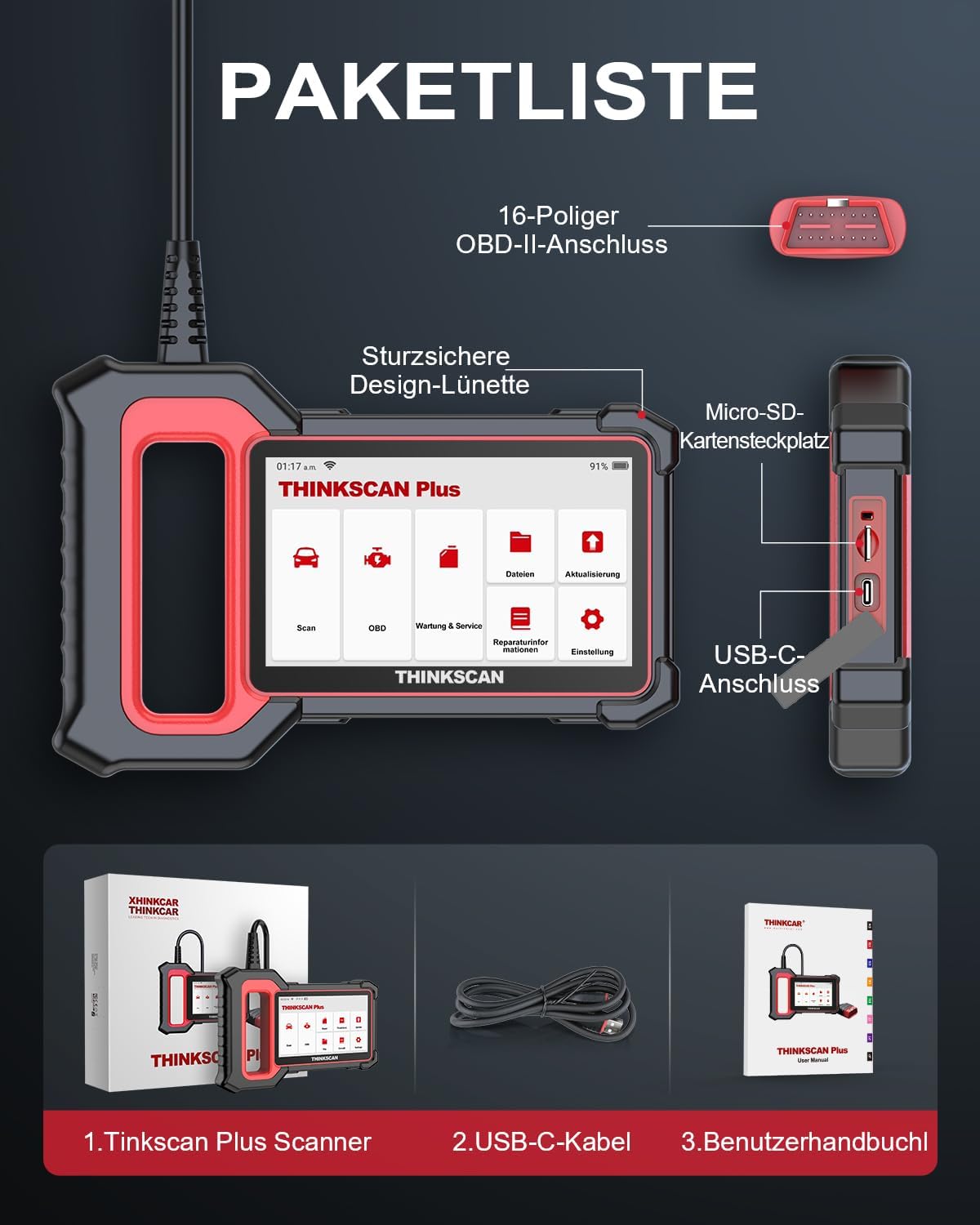 OBD2 Diagnosegerät ThinkScan Plus S5