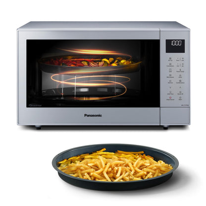 Kombimikrowelle mit Airfryer und Grillfunktion, Silber