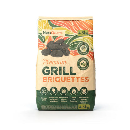 Nachhaltige Premium Grillbriquettes aus Kokosnussschalen, 4,5kg