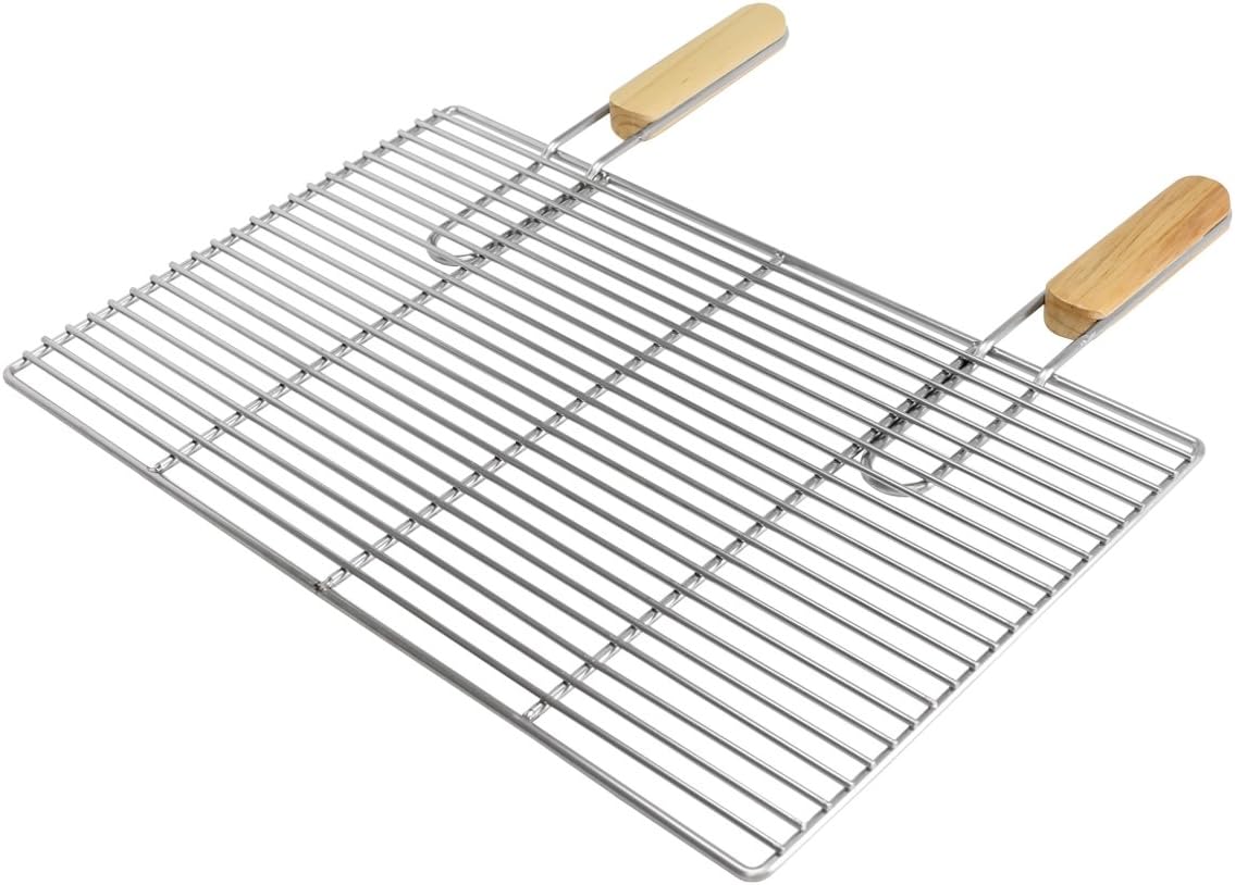 Grillrost 54x34 cm mit abnehmbaren Griffen, 54 x 34 cm mit Griffen