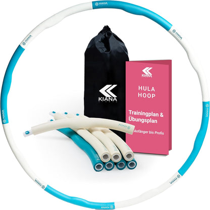 Hula Hoop Reifen mit Übungsplan, 1,2 kg - Türkis