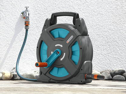 Schlauchbox mit 15 m Schlauch für Camping