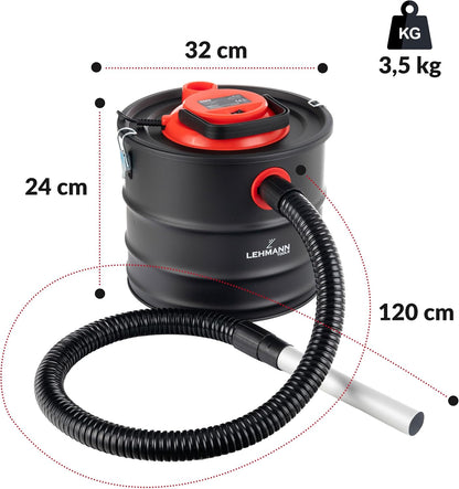 Aschesauger mit HEPA-Filter, 15 L