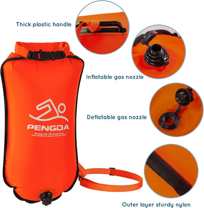 Schwimmboje mit Trockensack, orange