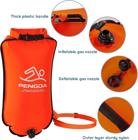 Schwimmboje mit Trockensack, orange