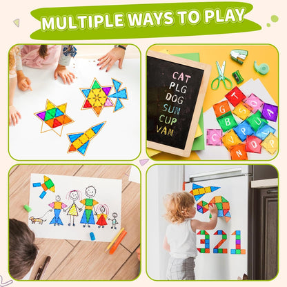 Magnetische Bausteine Starterset (64 Teile, inkl. Auto), 64pcs