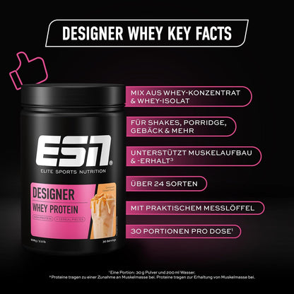 Designer Whey Protein, Cinnamon Cereal 908 g (Paquete de 1)