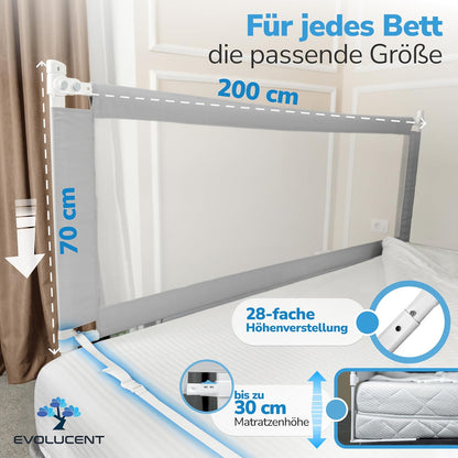 Bettgitter für Boxspringbetten, 200 cm