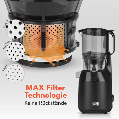 Slow Juicer mit zwei Saftbechern