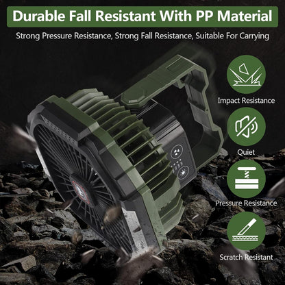 USB Campingventilator mit LED-Licht, Fernbedienung