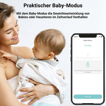 Digitale Körperfettwaage mit App-Funktion, Dunkelblau