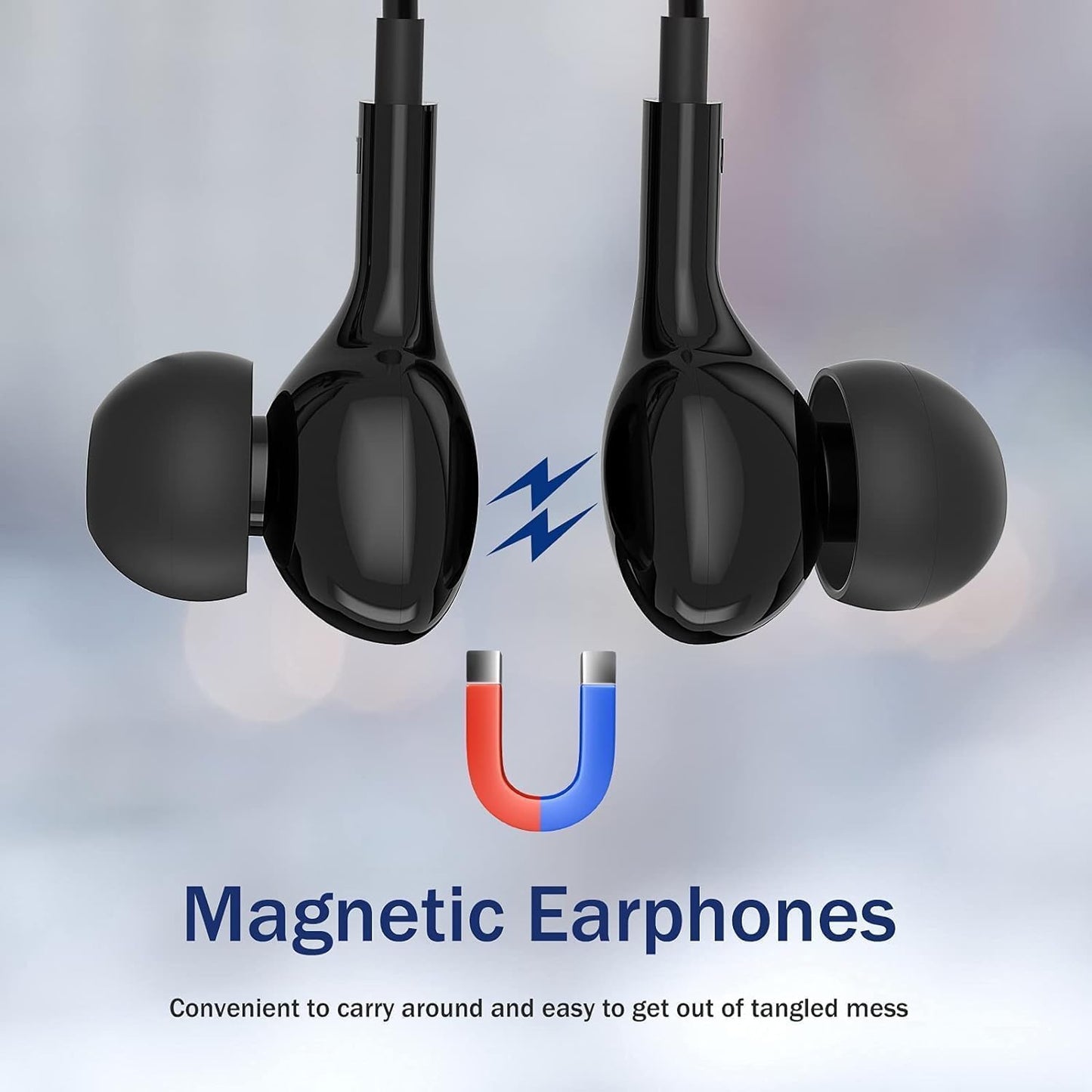 In-Ear Kopfhörer mit Mikrofon, Schwarz USB Typ C