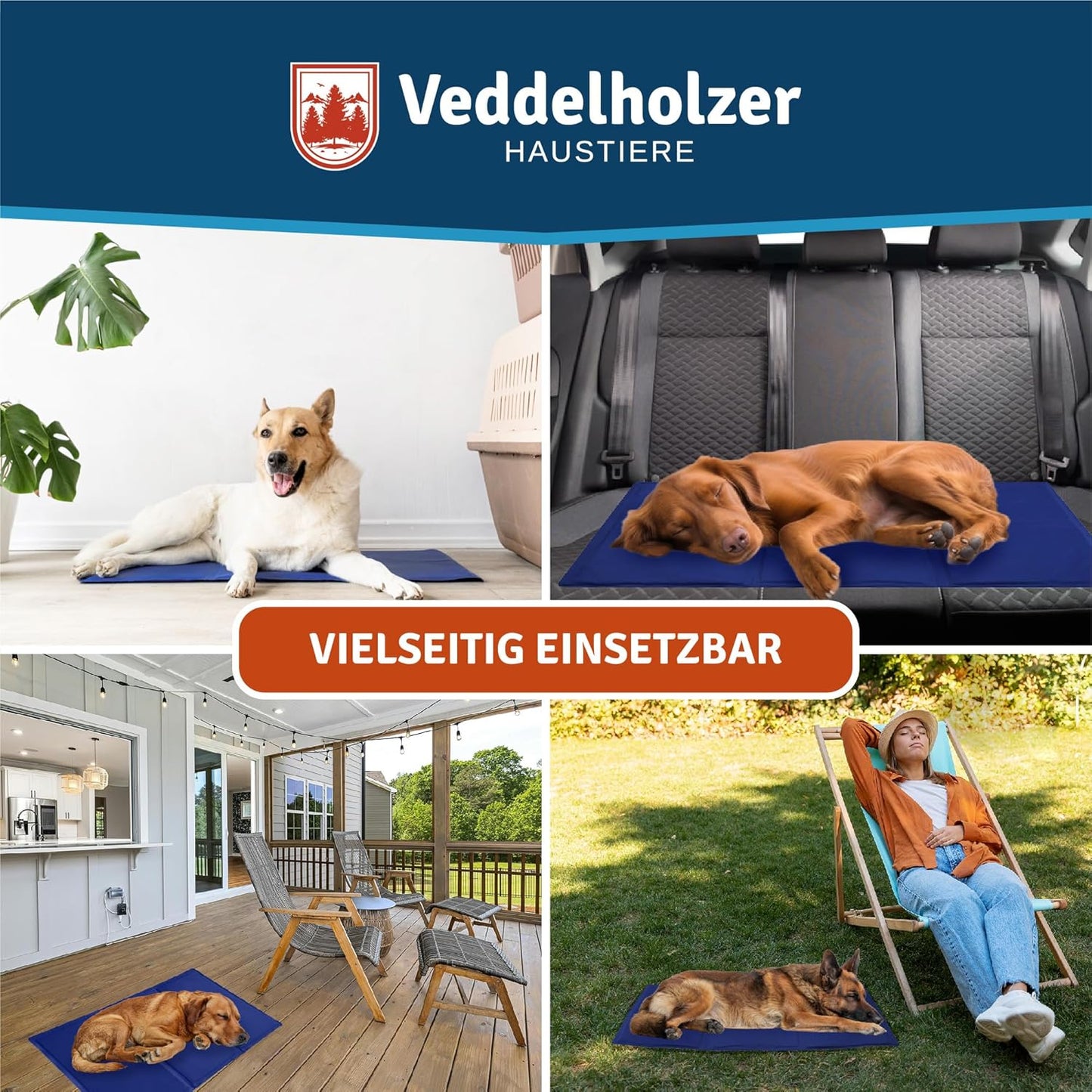 Selbstkühlende Hundematte, extra dick, M 50 x 65 cm
