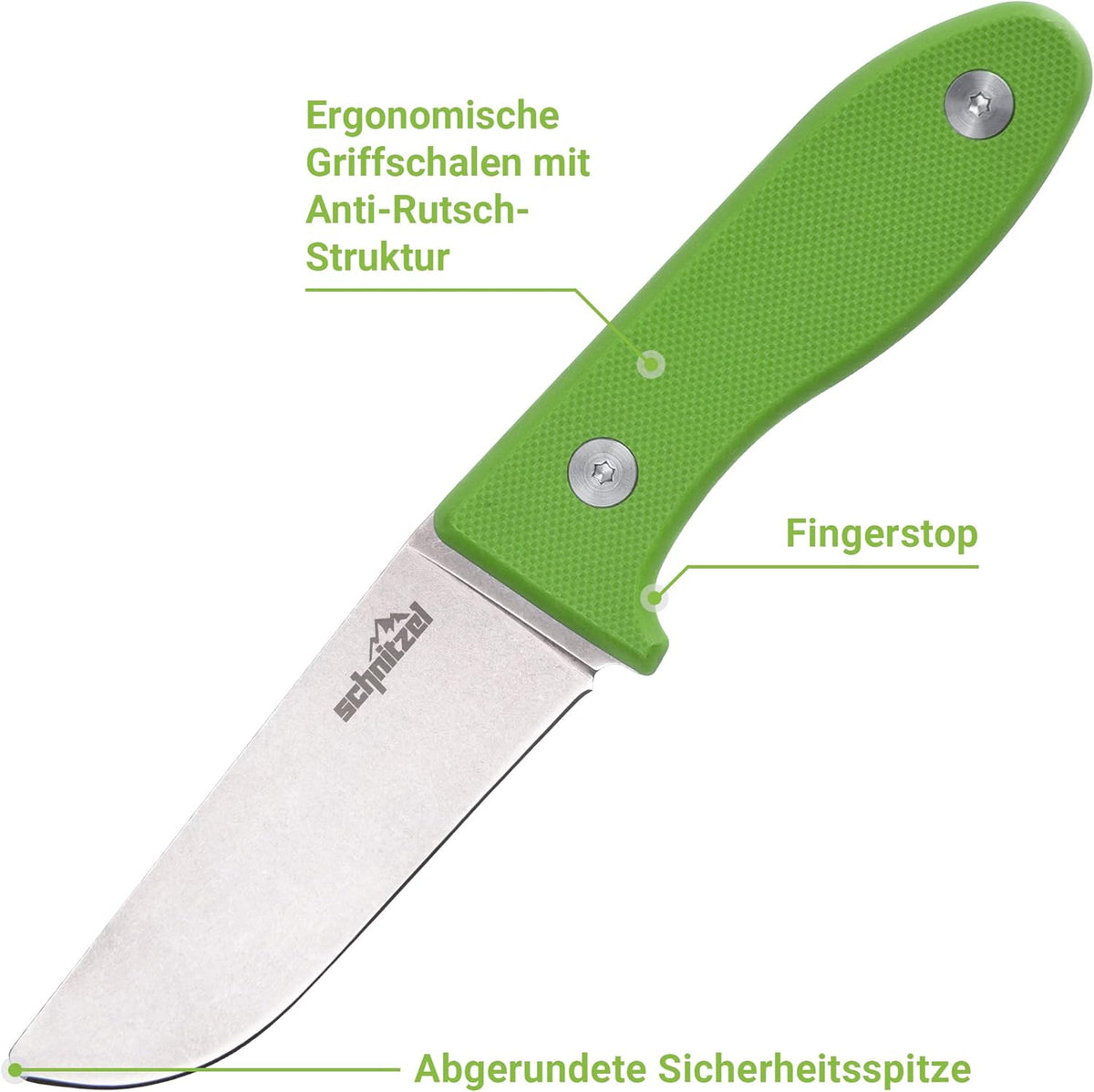 Schnitz- und Outdoormesser für Kinder, Grün