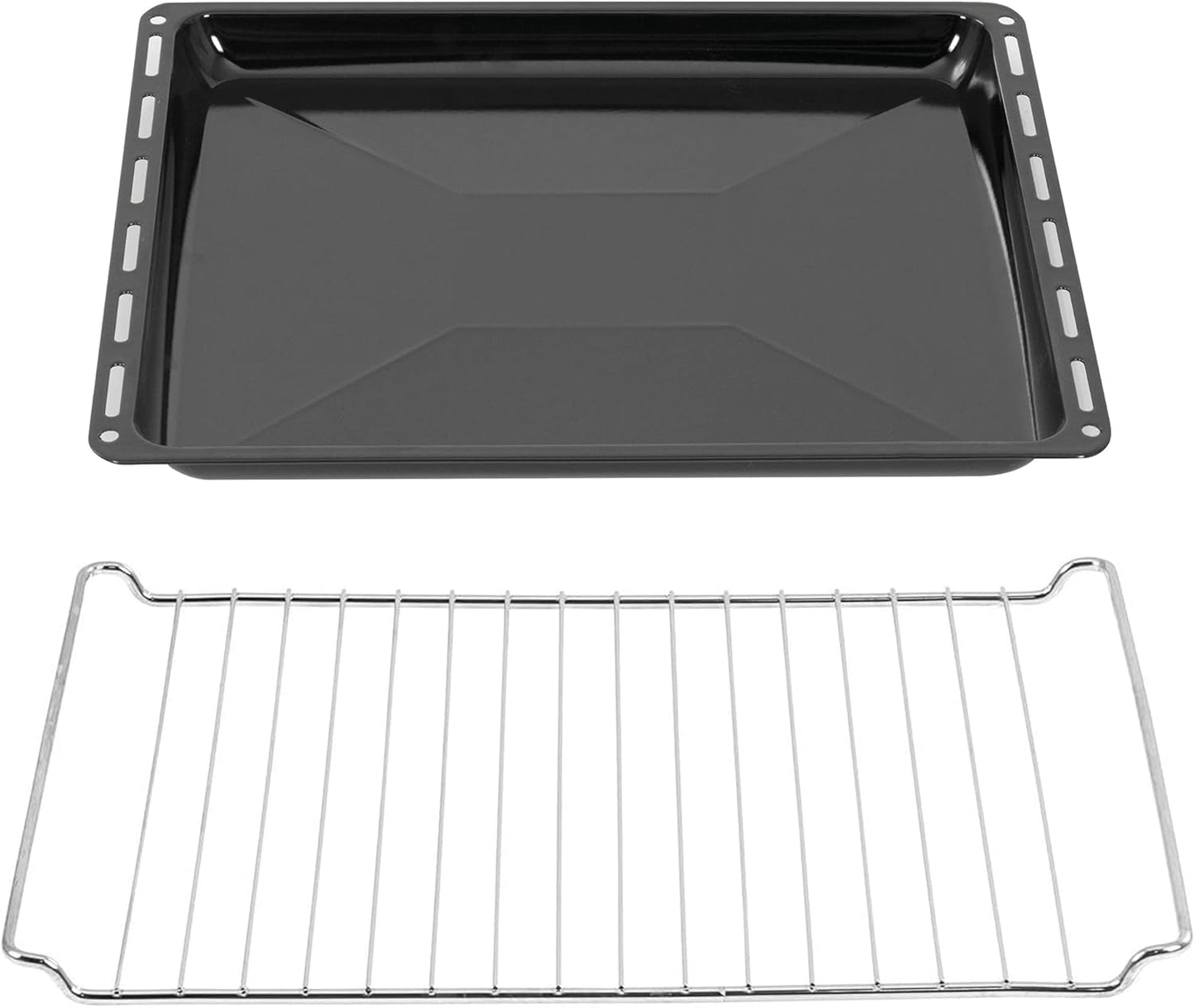 Backblech & Gitter Set für Whirlpool, Ignis, Bauknecht, Indesit, Algor, Neckermann und Lloyds, 445x35 mit gitter set