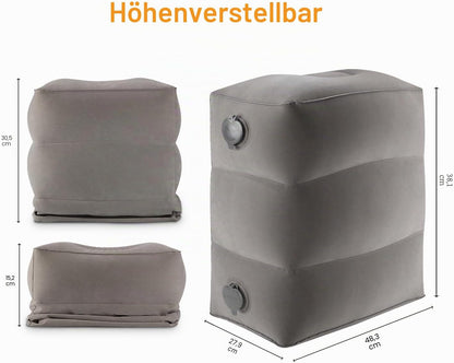 Aufblasbare Flugzeug-Fussstütze für Kinder, Grau 1 Stück