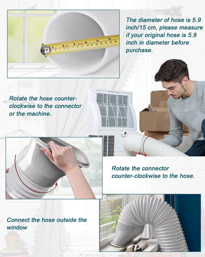 Schlauch für die Klimaanlage, Schlauch 2m, 15cm Durchmesser