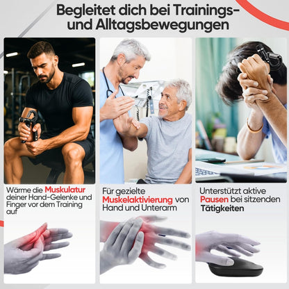 Handtrainer Set für Finger- und Unterarmtraining (5-teilig), Grau 5er Set
