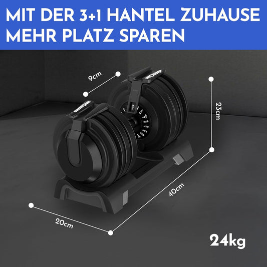 Kurzhantel verstellbar 2-24 kg, Kurzhantel 24 kg