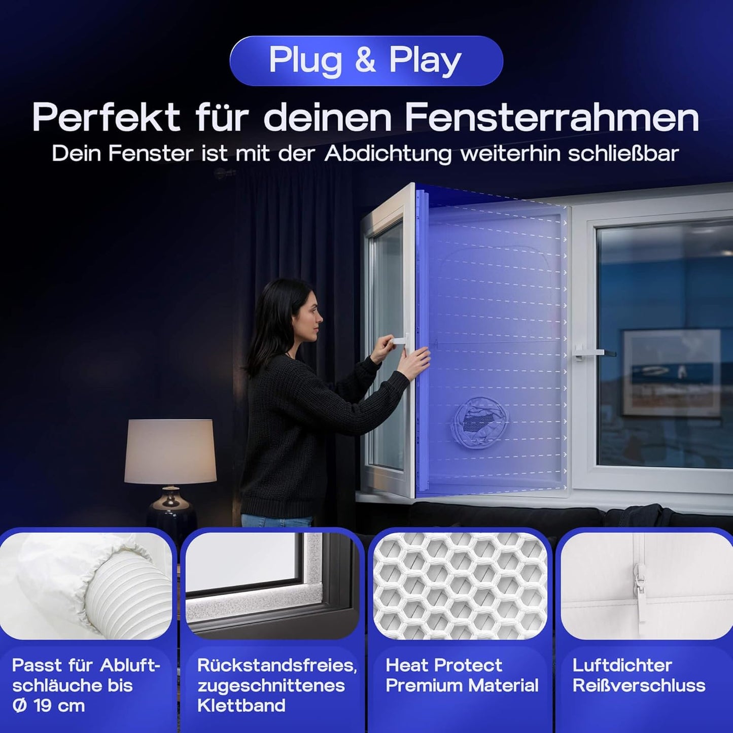 Fensterabdichtung für mobile Klimaanlagen (L1), L1