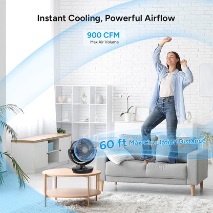 Leiser Tischventilator mit Oszillation (8 Zoll), 8 Inch(upgrade)
