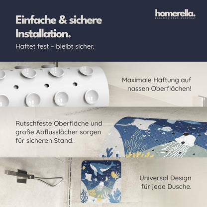 Duschmatte mit Aufhängung, Deep Blue Sea