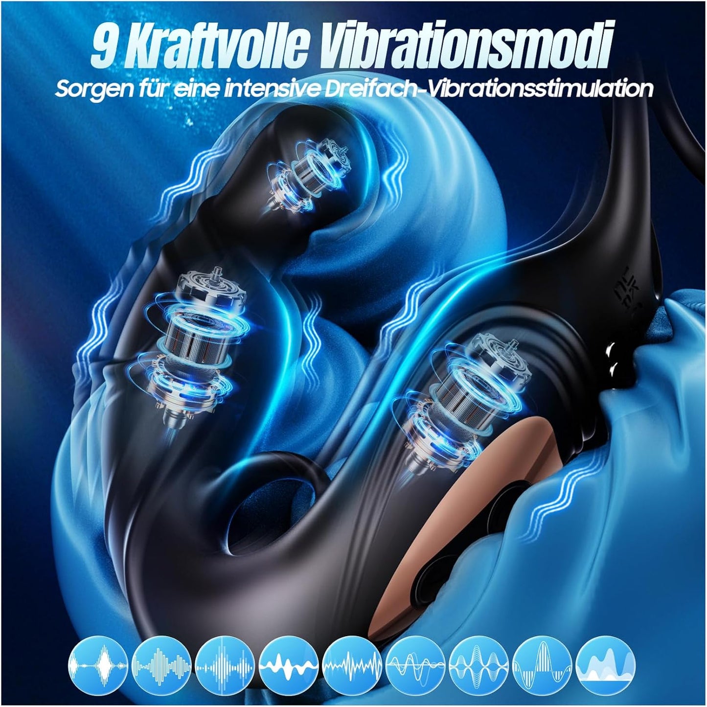 Prostata-Stimulator mit 360° Dehnung & 9 Vibrationsmodi