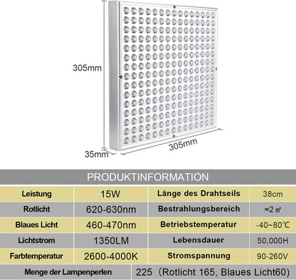 LED Grow Lampe, 2x, 15W