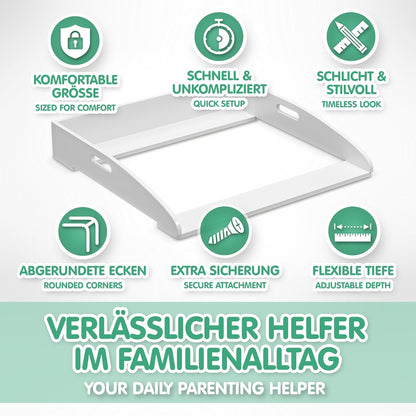 Universal Wickelaufsatz für IKEA Kommoden 77×76×12 cm