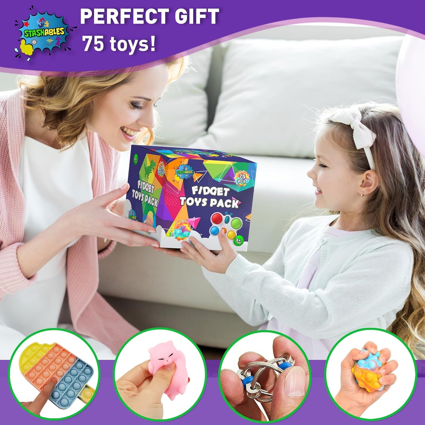 75-teiliges Fidget-Spielzeuge Set