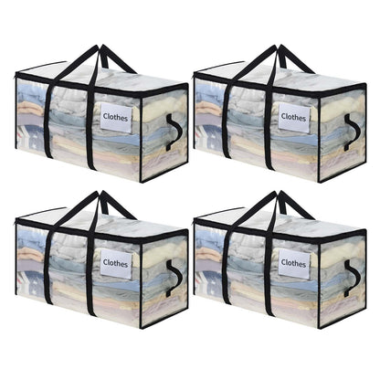 4-teiliges Aufbewahrungstaschen-Set mit Deckel