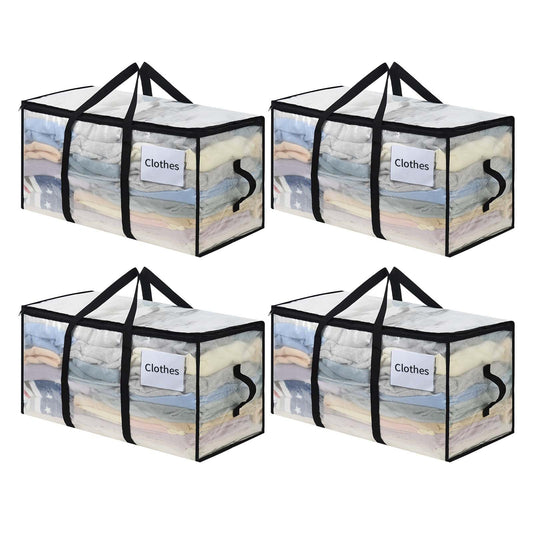 4-teiliges Aufbewahrungstaschen-Set mit Deckel