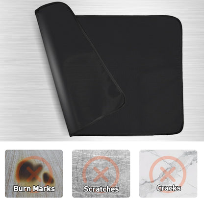 Feuerfeste Grillunterlage 50x70cm, 50x70cm Schwarz