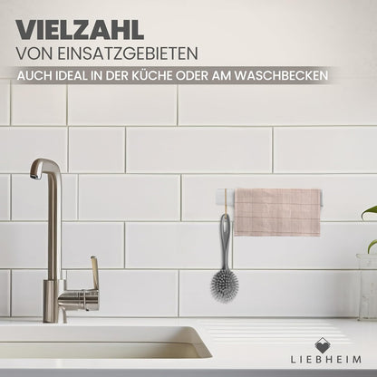Handtuchhalter ohne Bohren, Silber Gebürstet 22.0 Zentimeter