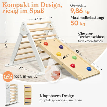 Kletterdreieck für Kinder (Indoor & Outdoor), 2T-Weiss