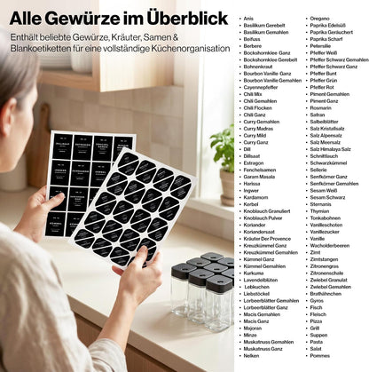 Gewürzgläser-Set, EH-SJSQU-FBL