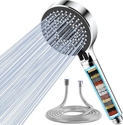 Duschkopf mit Filter, 20-Lagen-Filtration, Schwarz Duschkopf