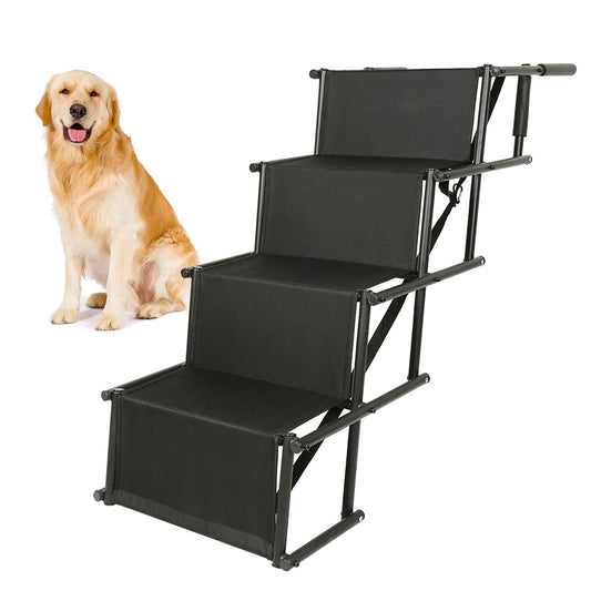 Klappbare Hundetreppe, Schwarz 45*139*56-76CM
