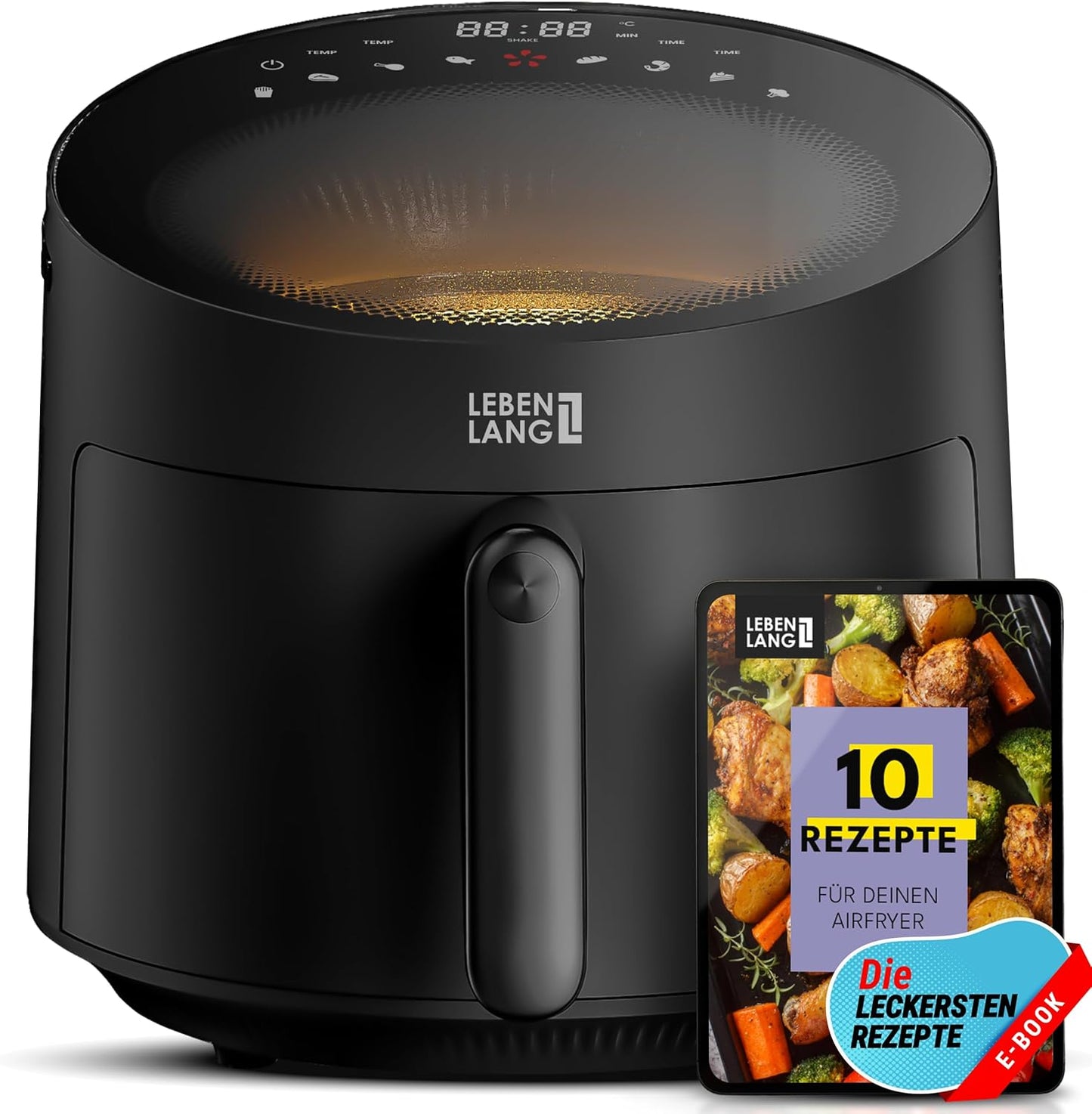 Heissluftfritteuse mit 8 Programmen (5L, 1500W)