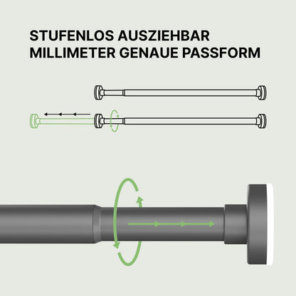 Teleskop-Klemmstange für Duschvorhang, 70-120cm [1Stück] Grau