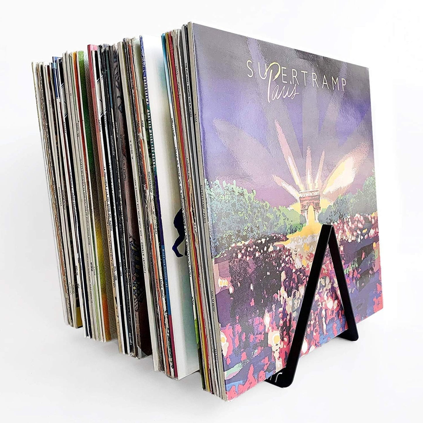 Präsentationshalterung für Vinyl-Schallplatten, Schwarz