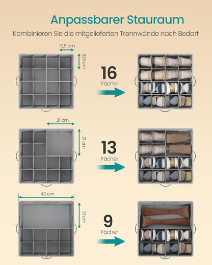 2er-Set Schuh-Organizer, stapelbar LSP622GD01, 2er Set Taubengrau