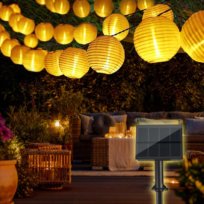 Solar-Lichterkette Lampions, 50 LED