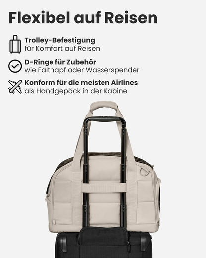 Hundetransportbox für Flugreisen bis 12kg, Sand