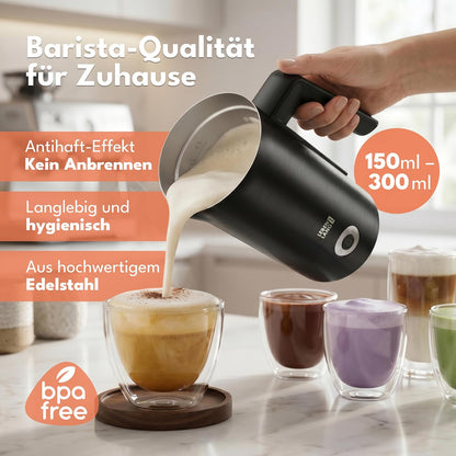 Elektrischer Milchaufschäumer 4-in-1, 300ml, 500W