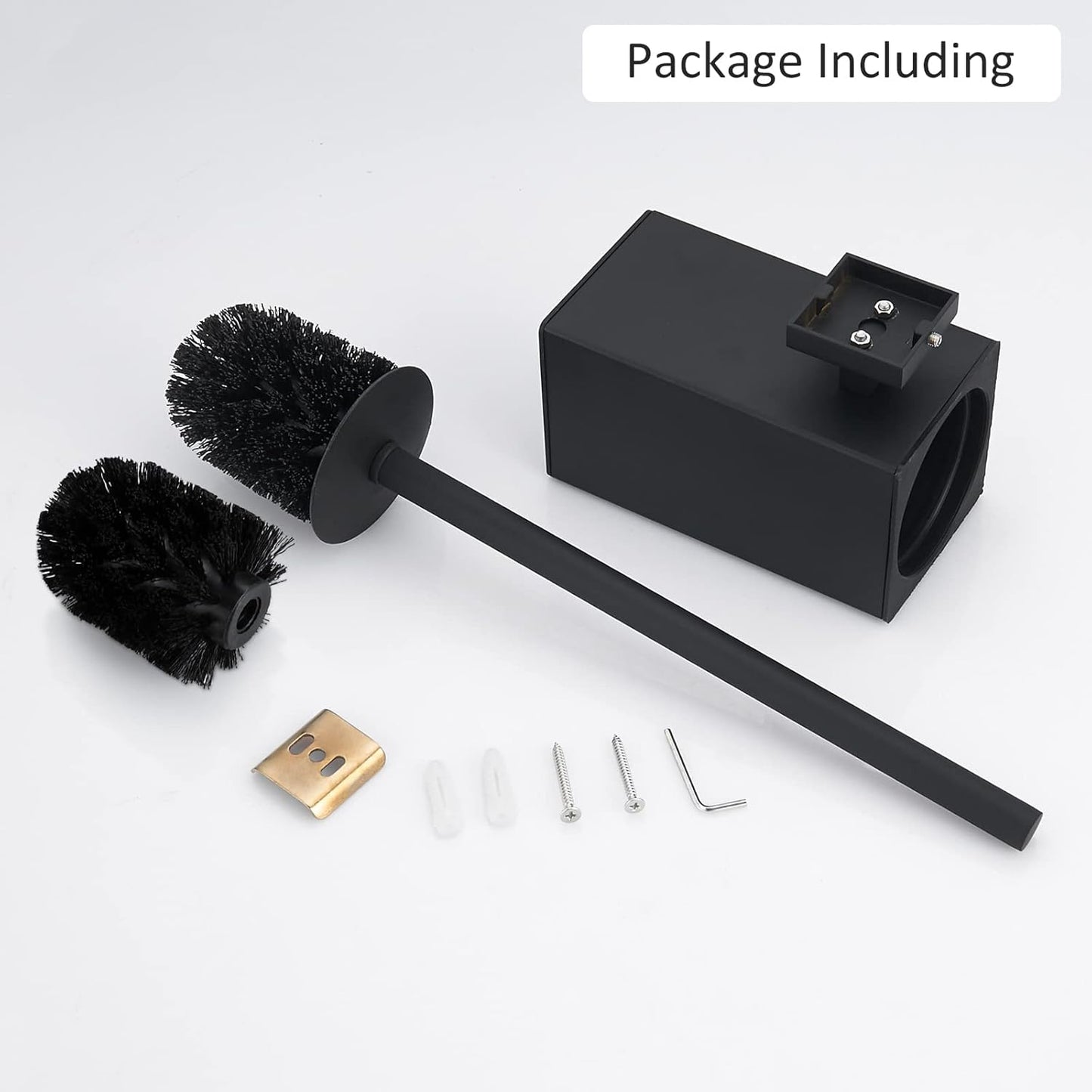 Toilettenbürste mit Wandhalterung, Schwarz