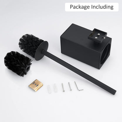 Toilettenbürste mit Wandhalterung, Schwarz