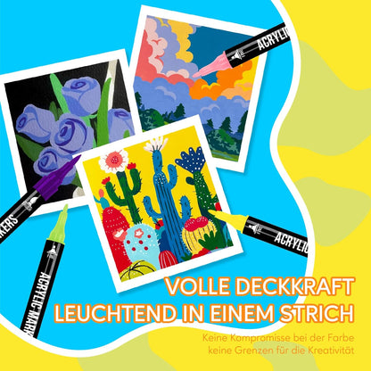 Acrylstifte-Set mit feiner Spitze, 120-Farben